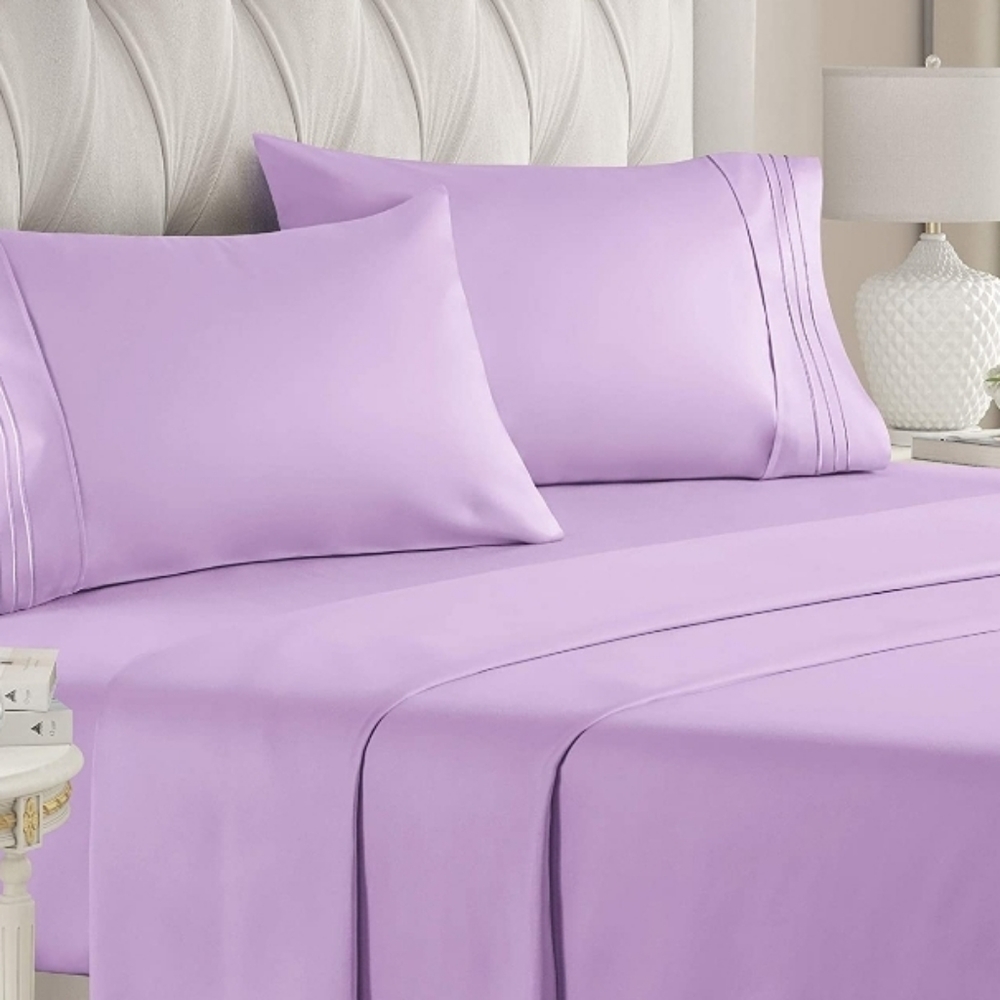 Ultra Soft Cool Bamboo Luxury 1800 Sheet Set Queen| King - Lavender Deep Pocket